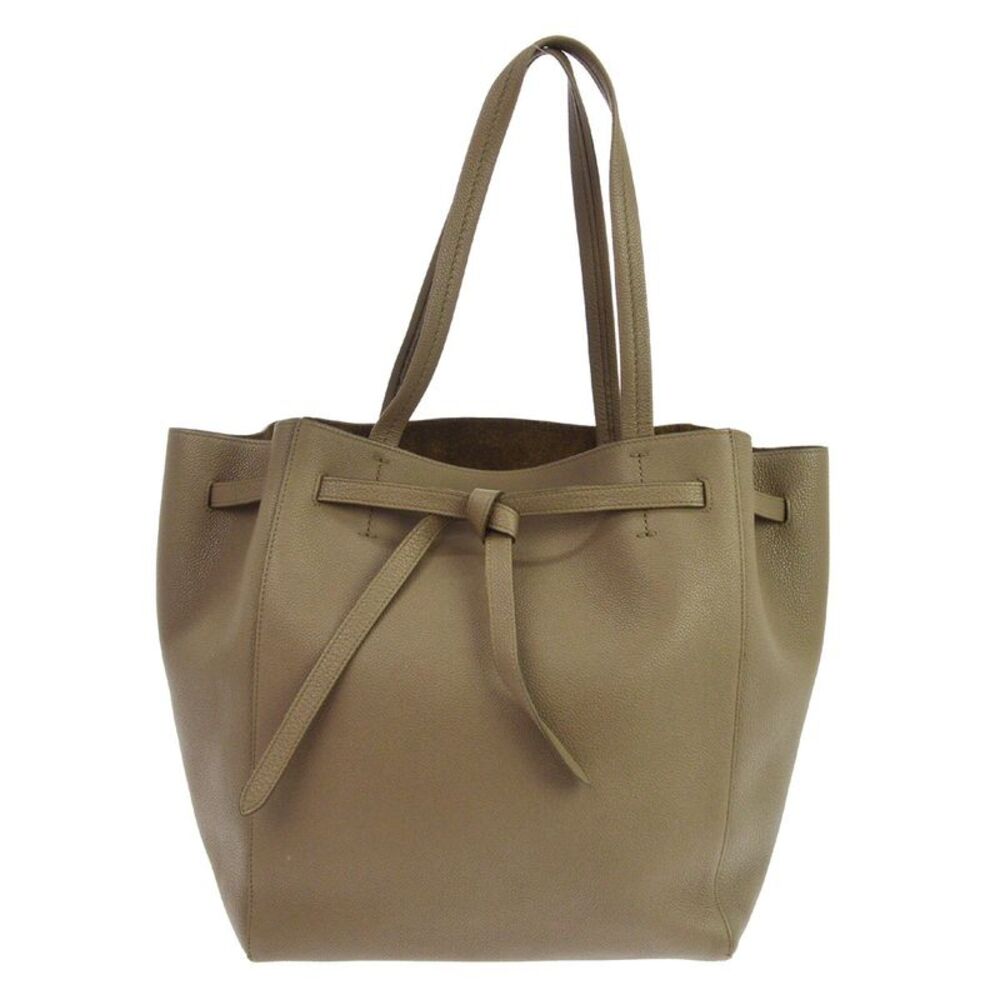 Celine Phantom Tie Cabas Leather Gray Leather Tote Bag Bag